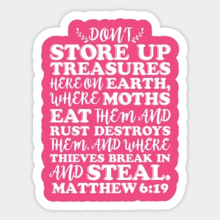 Matthew 6:19 Sticker